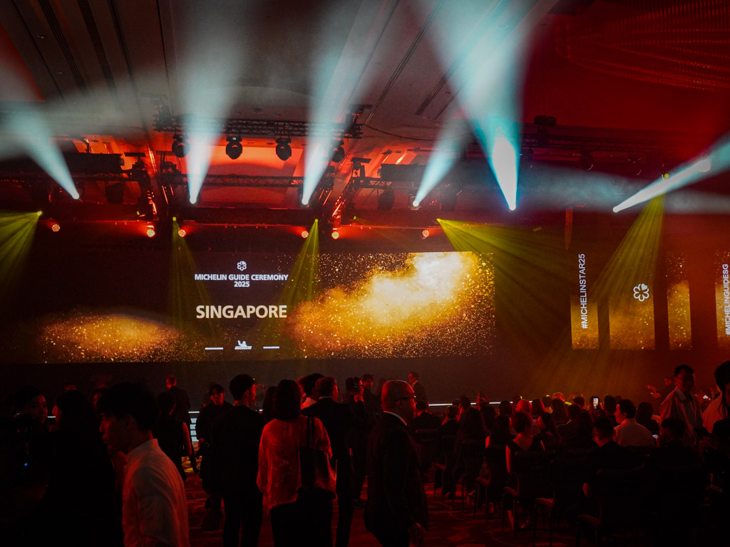 Singapore’s finest restaurants are celebrated at MBS this year. Photo: Evan Mua/HungryGoWhere Michelin Guide Singapore 2025