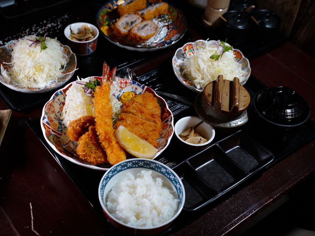 The three-in-one combo lets you try a bit of everything. Photo: Evan Mua/HungryGoWhere Shin Katsu Singapore