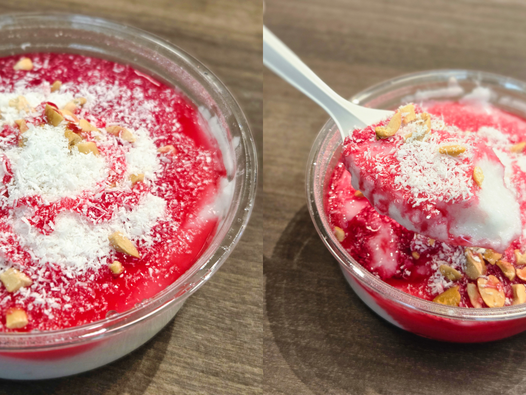 You can’t leave without having a taste of the malabi (coconut cream pudding). Photos: Zawani Abdul Ghani/HungryGoWhere wewa orchard gateway