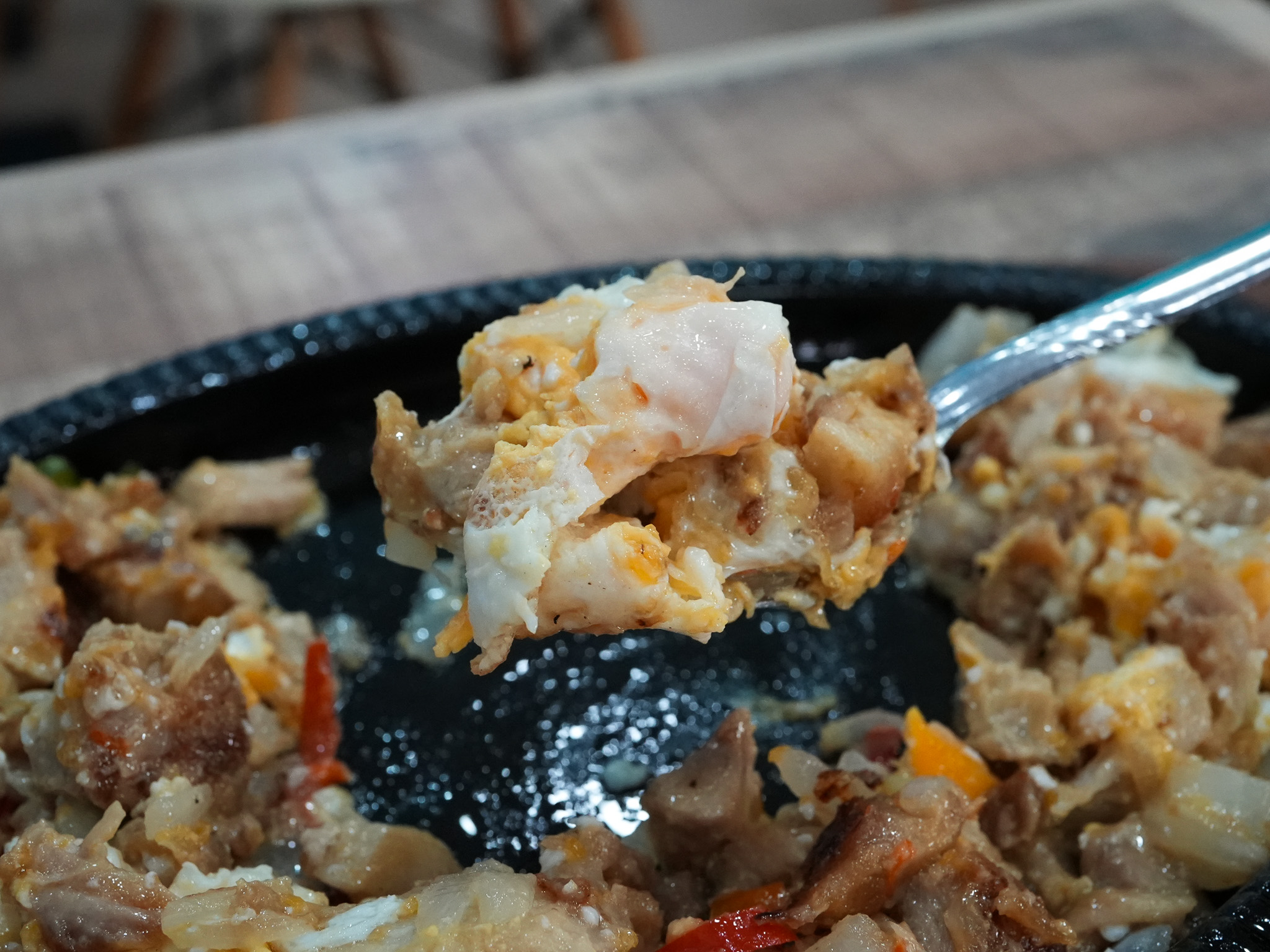 The chicken sisig is so good, you’ll want to come back for more. Photo: Angeline Ang/HungryGoWhere nanay's kitchen