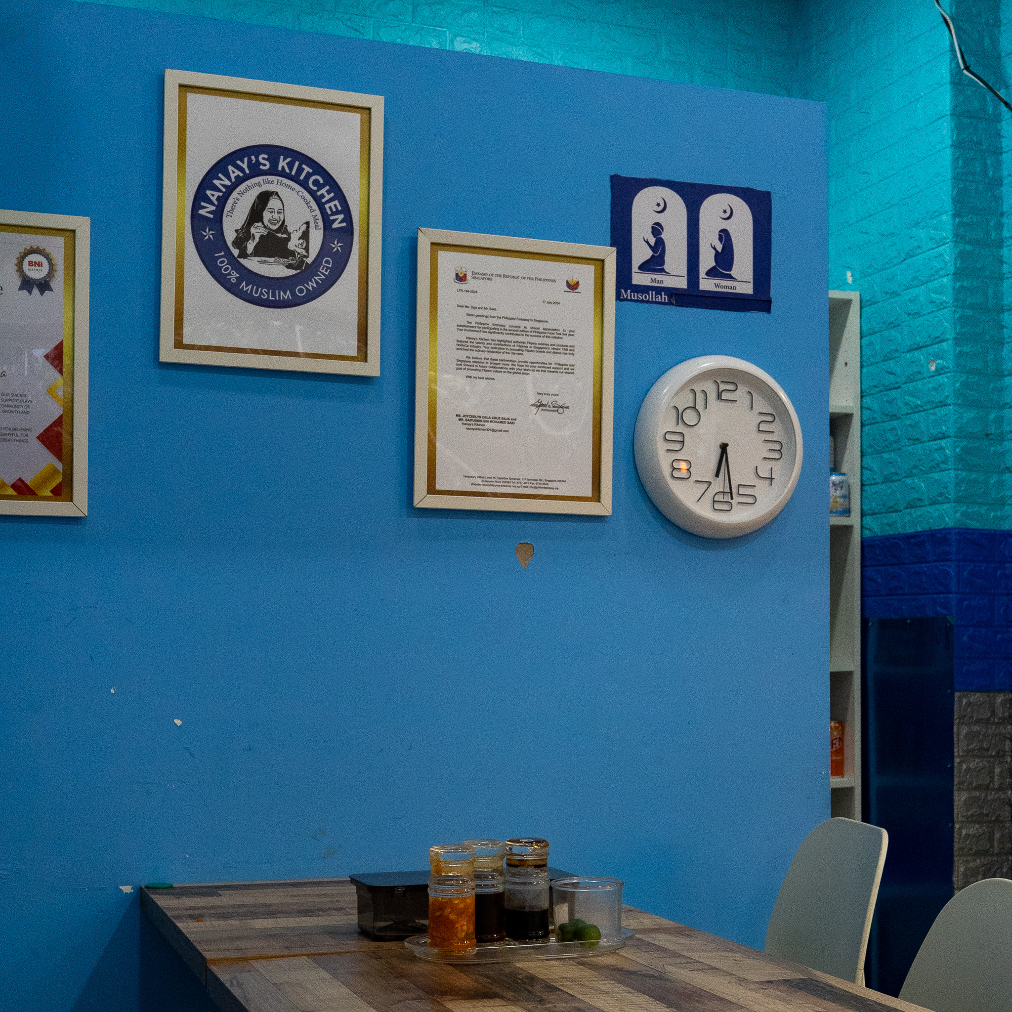 A small prayer room sits within the eatery — a symbol of the shared culture and inclusivity that defines Nanay’s Kitchen. Photo: Angeline Ang/HungryGoWhere nanay's kitchen