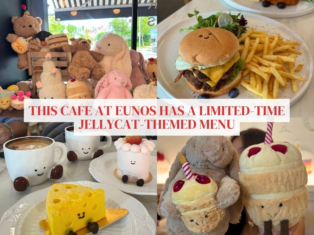 Jellycat-themed menu at Simplicite Cafe in Eunos for a limited-time