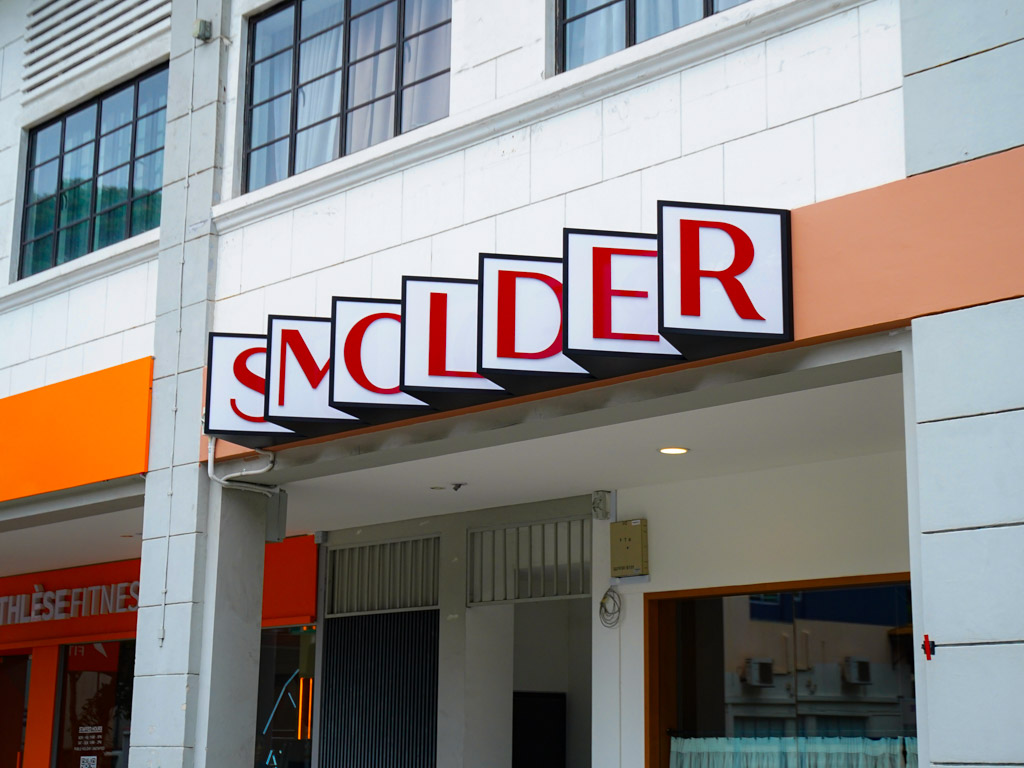 The signboard is cool and retro. Photo: Evan Mua/HungryGoWhere smolder seafood grill