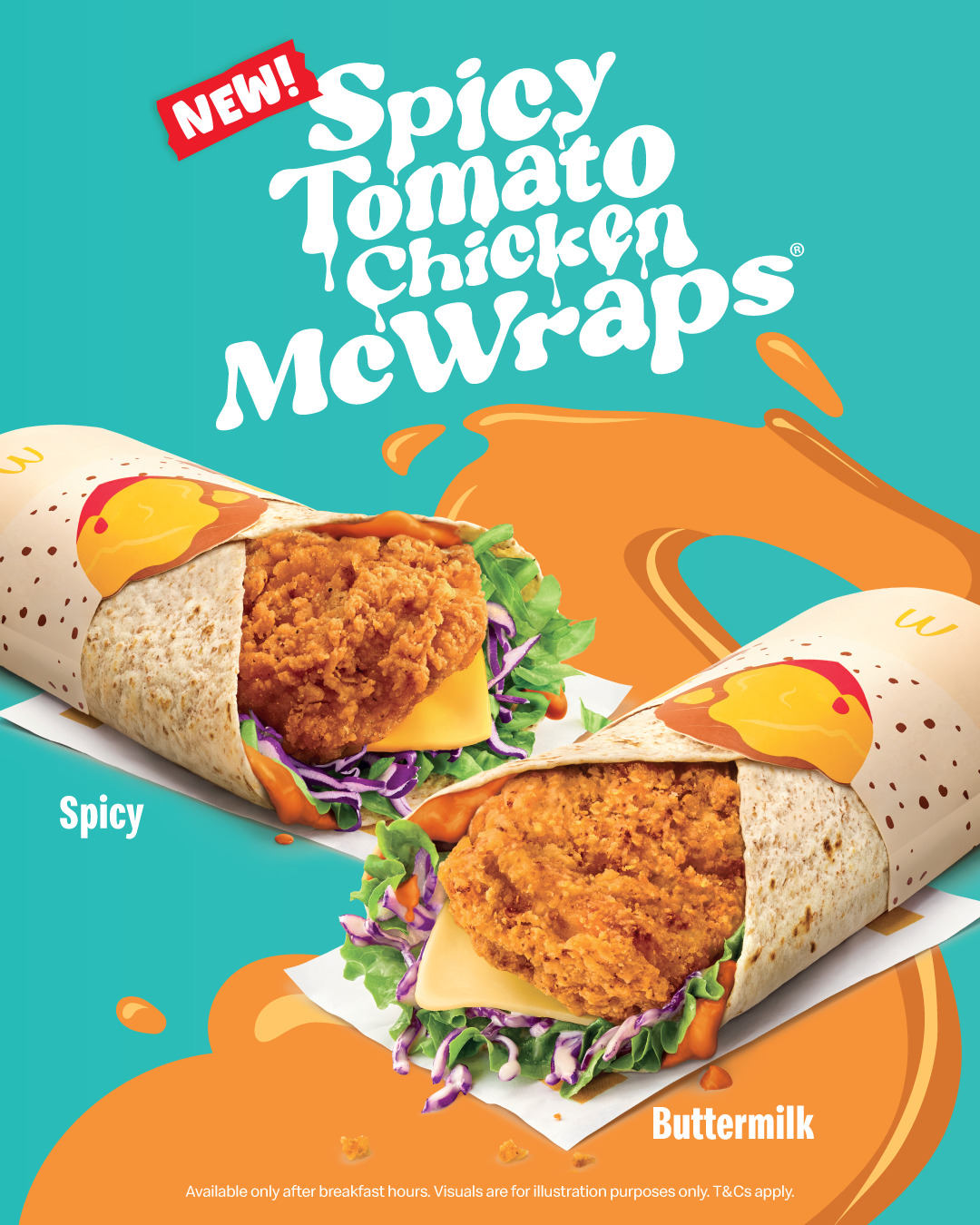 Photo: McDonald’s Singapore McDonald's spicy tomato wrap