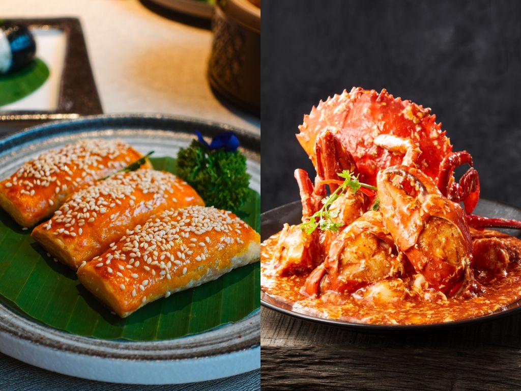 Have Jumbo’s well-loved chilli crab in a puff, or as-is — Jumbo Premium has both a la carte and dim sum menus. Photos, from left: Sarah Chua/HungryGoWhere, Jumbo Group Jumbo Premium Singapore