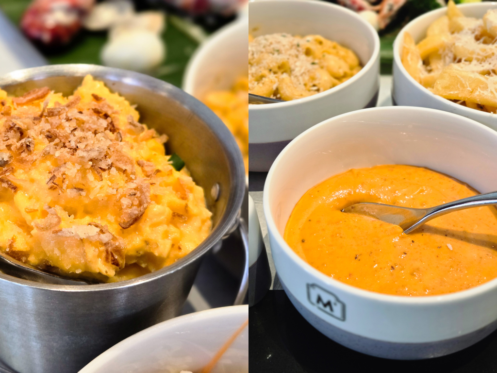 Soft scrambled eggs (left), sambal aioli (right). Photos: Zawani Abdul Ghani/HungryGoWhere The Sunday Bucket at Madison's