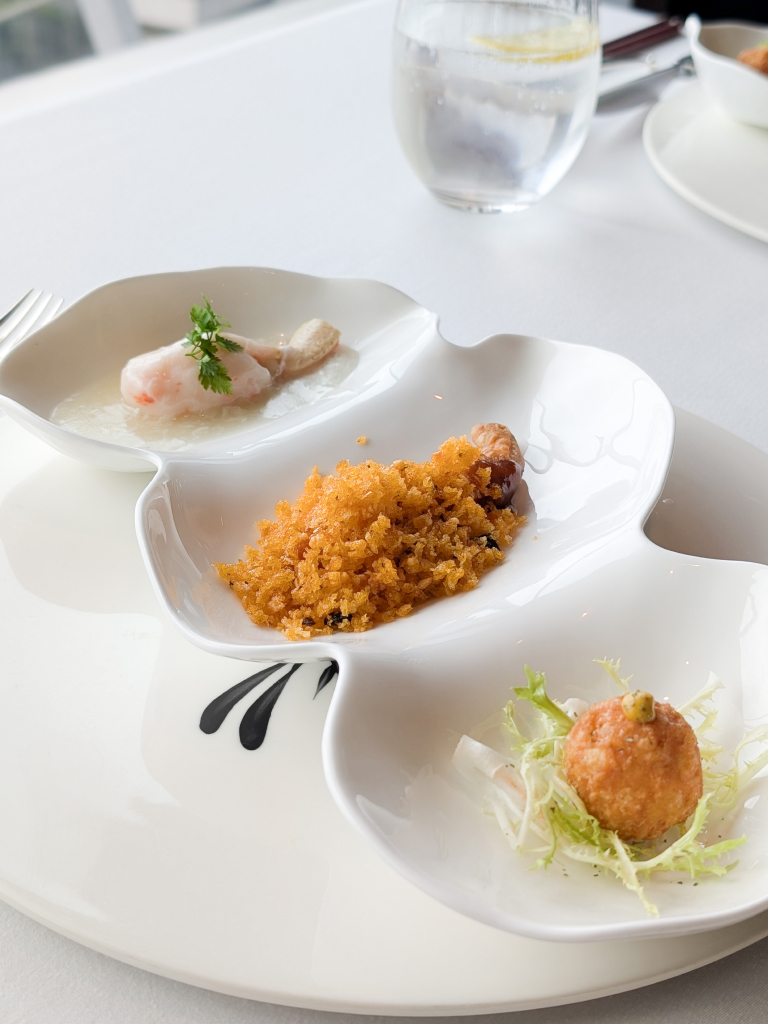 From left: Steamed snow crab leg, shelter-style crab leg, and minced crab leg in a cuttlefish ball. Photo: Zawani Abdul Ghani/HungryGoWhere tong le private dining