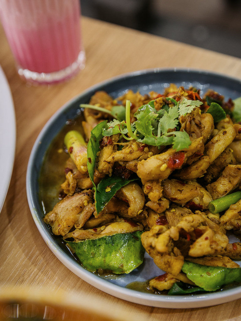 The gai tai nam showcases an Isan-style marinating technique. Photo: Ravin Thiruchelvam/HungryGoWhere khao kaeng thai restaurant