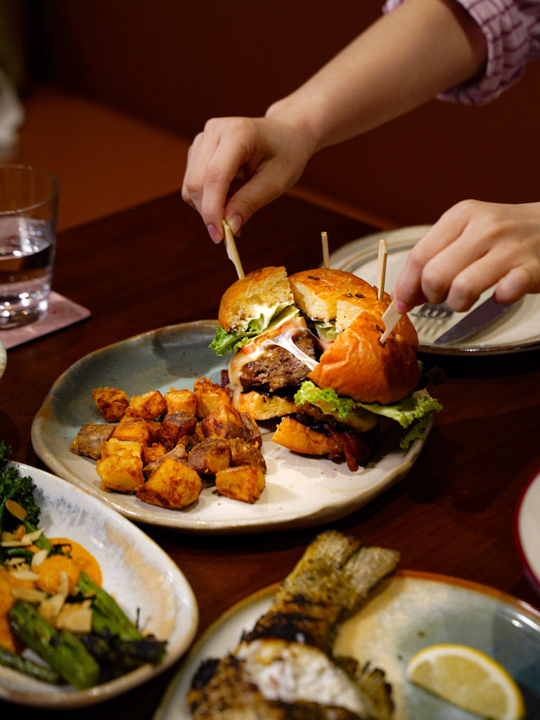Thick, thick wagyu patty. Photo: Evan Mua/HungryGoWhere smolder seafood grill