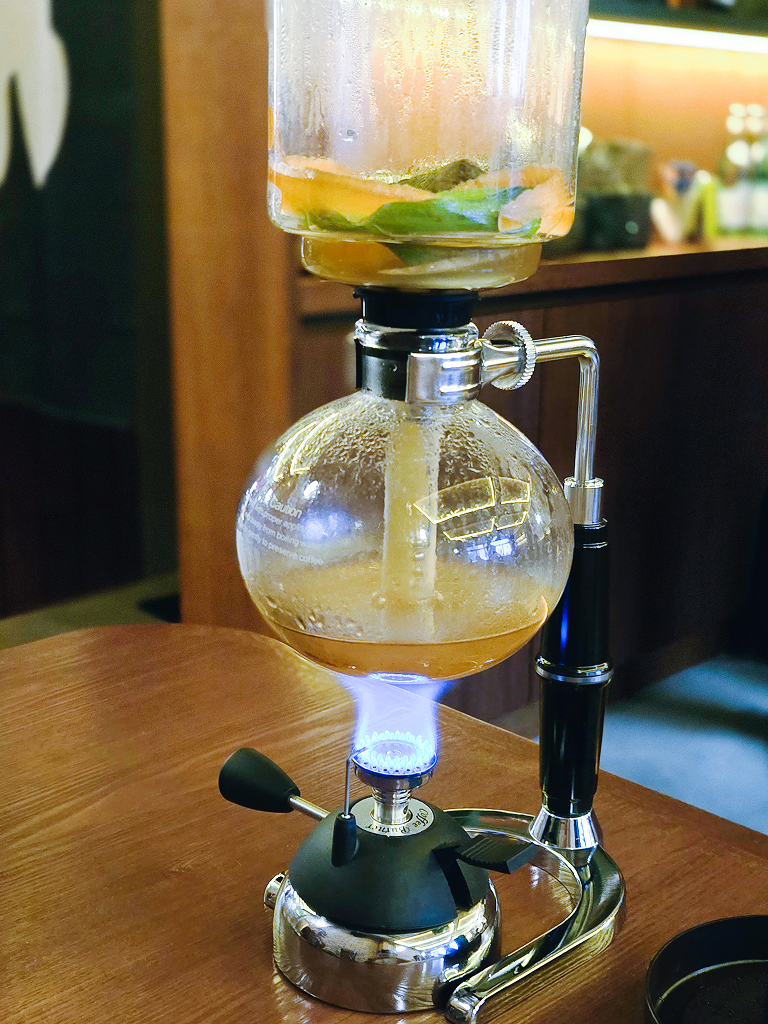 A siphon is used to heat the consomme right at diners’ tables. Photo: Zawani Abdul Ghani/HungryGoWhere Meh'r by Inderpal