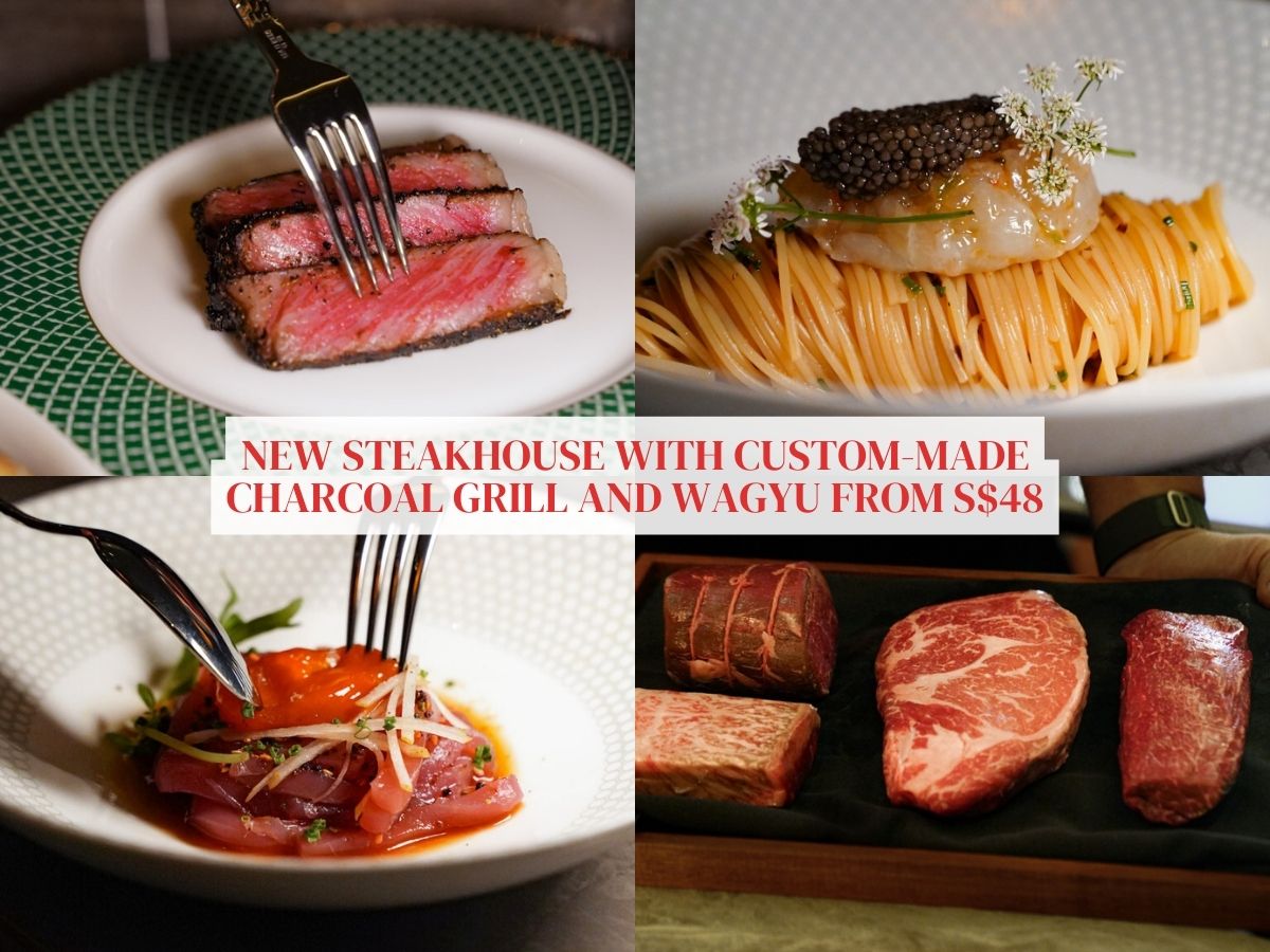 Amoy Street’s new 54° Steakhouse serves quality wagyus from S$48, cooked over custom-made charcoal grill