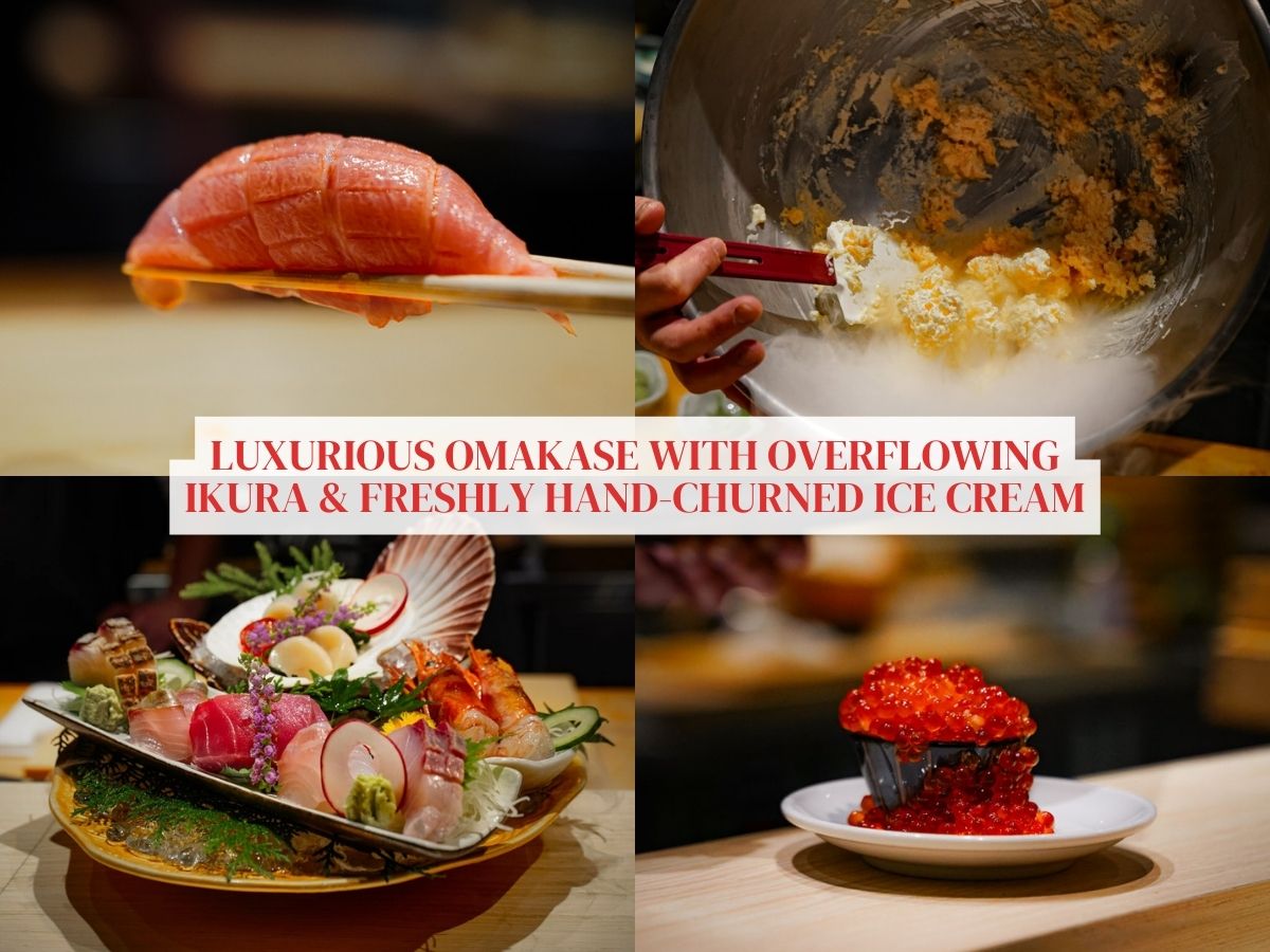 An omakase that pampers: Shunsui at Hongkong Street has overflowing ikura & ice cream freshly churned by hand