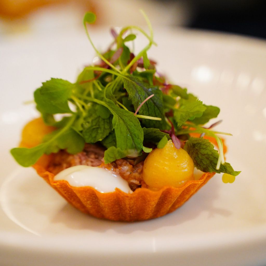 The duck rilette tart. Photo: Evan Mua/HungryGoWhere new openings