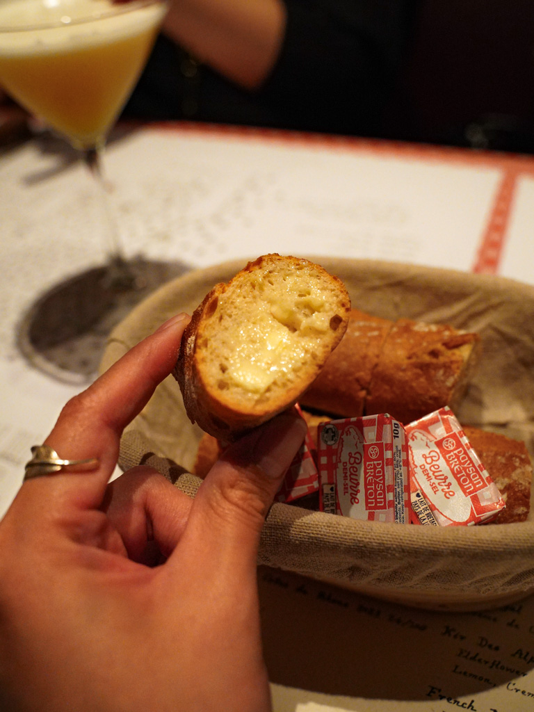 Baguette and French butter — name me a more iconic French duo. Photo: Evan Mua/HungryGoWhere la vache singapore