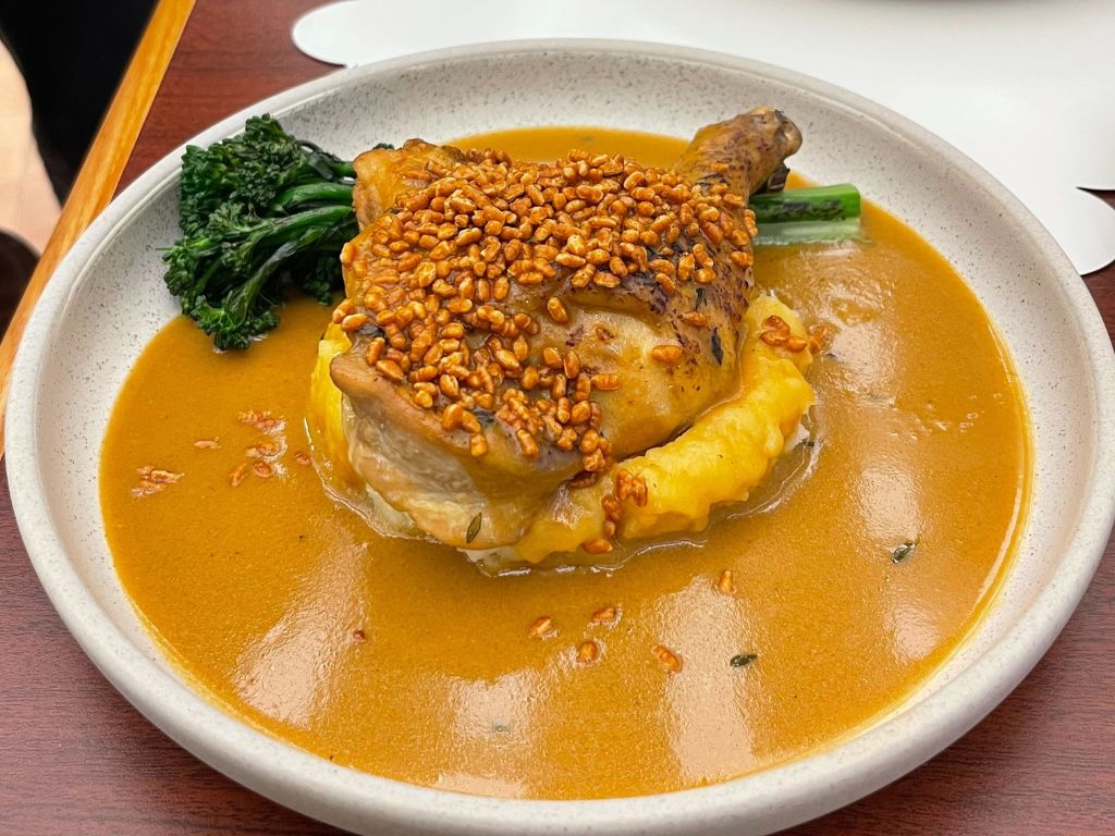 The chicken was juicy — in all the best ways. Photo: Abigail Buligan/HungryGoWhere Cafe Nesuto Ion Orchard