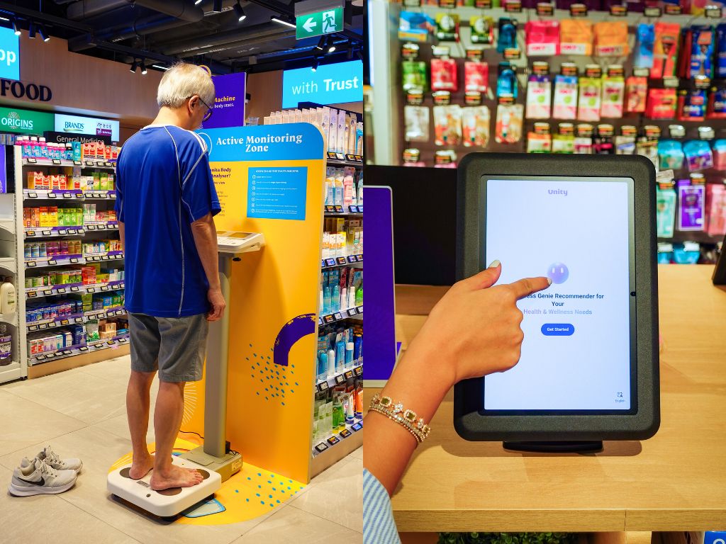 Measure, analyse, and be recommended — all in one spot. Photo: Sarah Chua/HungryGoWhere Fairprice Finest Punggol Coast Mall