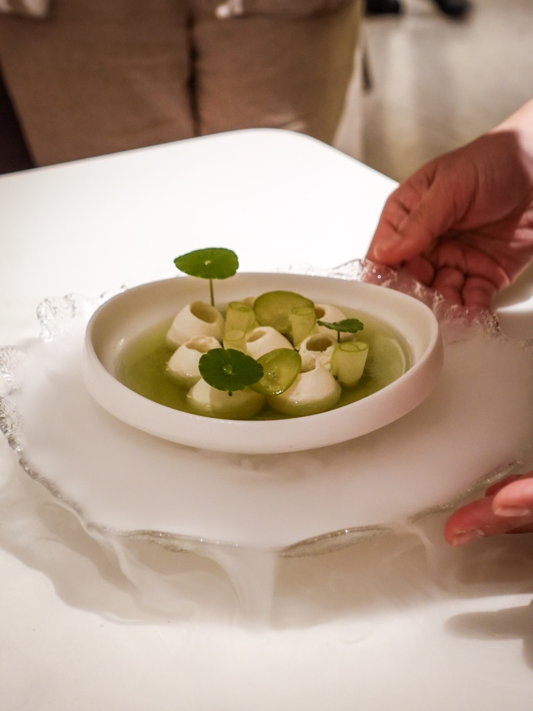 Grape oolong jelly panna cotta. Photo: Sarah Chua/HungryGoWhere Tomacado Singapore Floral Themed Paragon