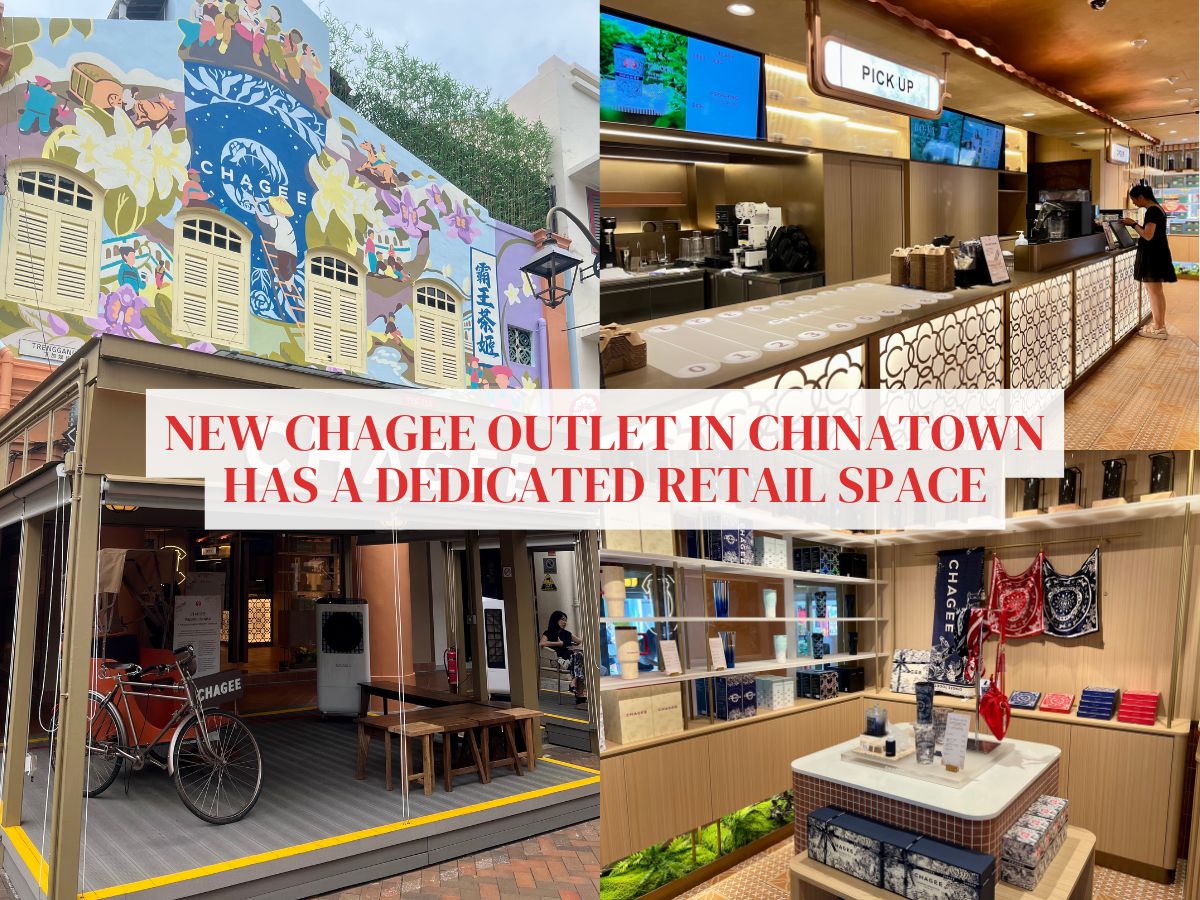 Chagee Pagoda House is the tea brand’s first heritage outlet in Chinatown, along with a dedicated retail space