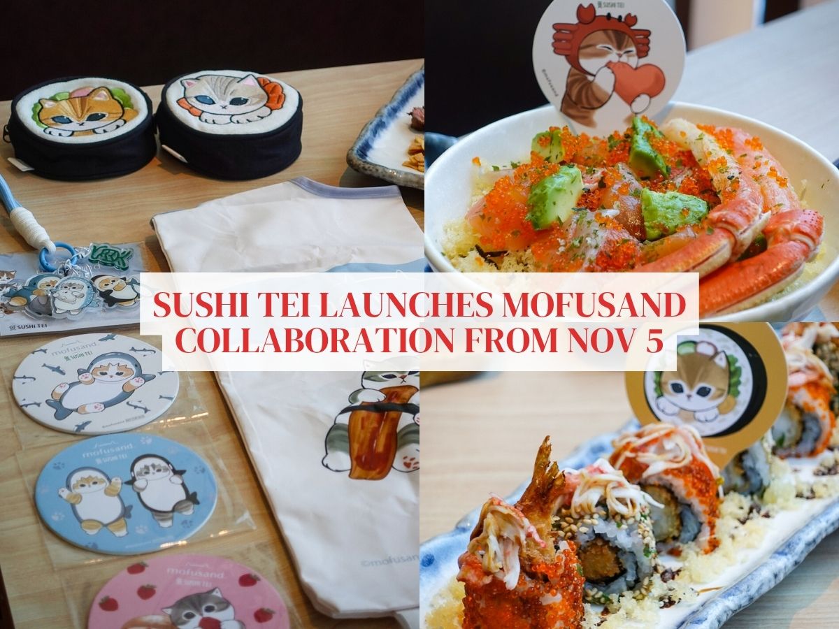 Sushi Tei launches Mofusand collaboration, with themed restaurant interiors, menu, and merch