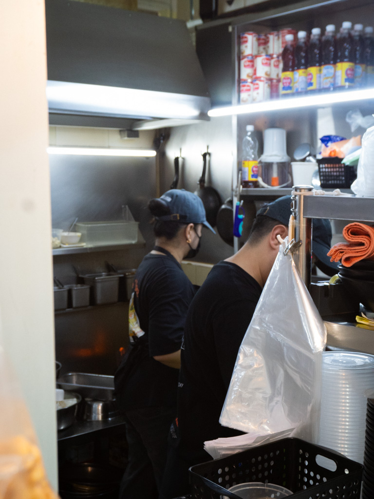 On busier days, a few part-timers lend a hand, but most of the time, it’s the two of them moving in sync behind the counter. Photo: Angeline Ang/HungryGoWhere naakin amoy street food centre