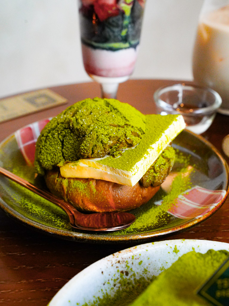 Bolo bun, but make it matcha. Photo: Evan Mua/HungryGoWhere tsujiri premium tanjong pagar
