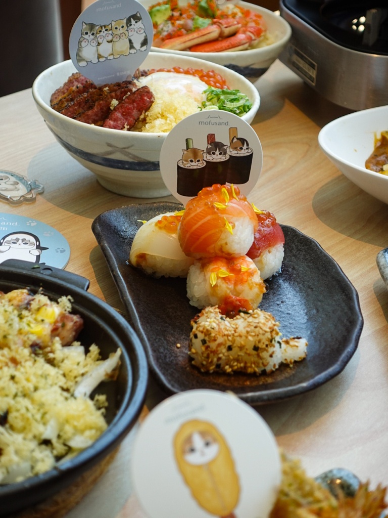 The cute Mount temari. Photo: Sarah Chua/HungryGoWhere Sushi Tei Mofusand collab