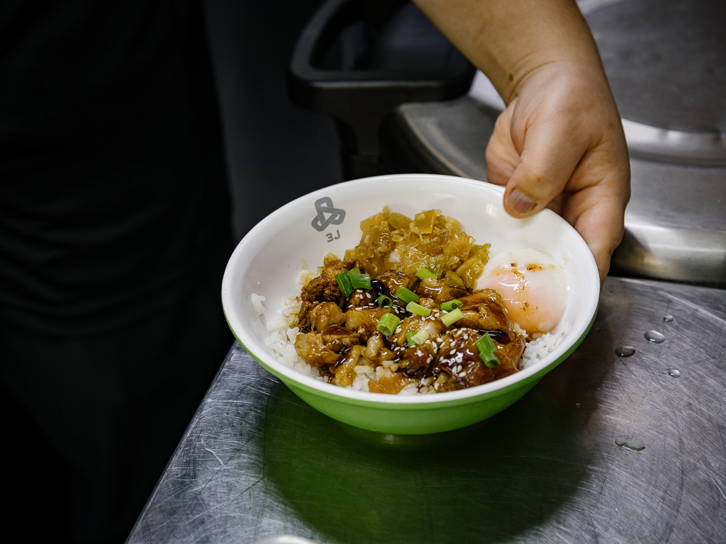 Wei Jie prefers thinner gravy over his rice bowls at Braissers. Photo: Ravin Thiruchelvam/HungryGoWhere Braissers Rice Bowl Tanjong Pagar