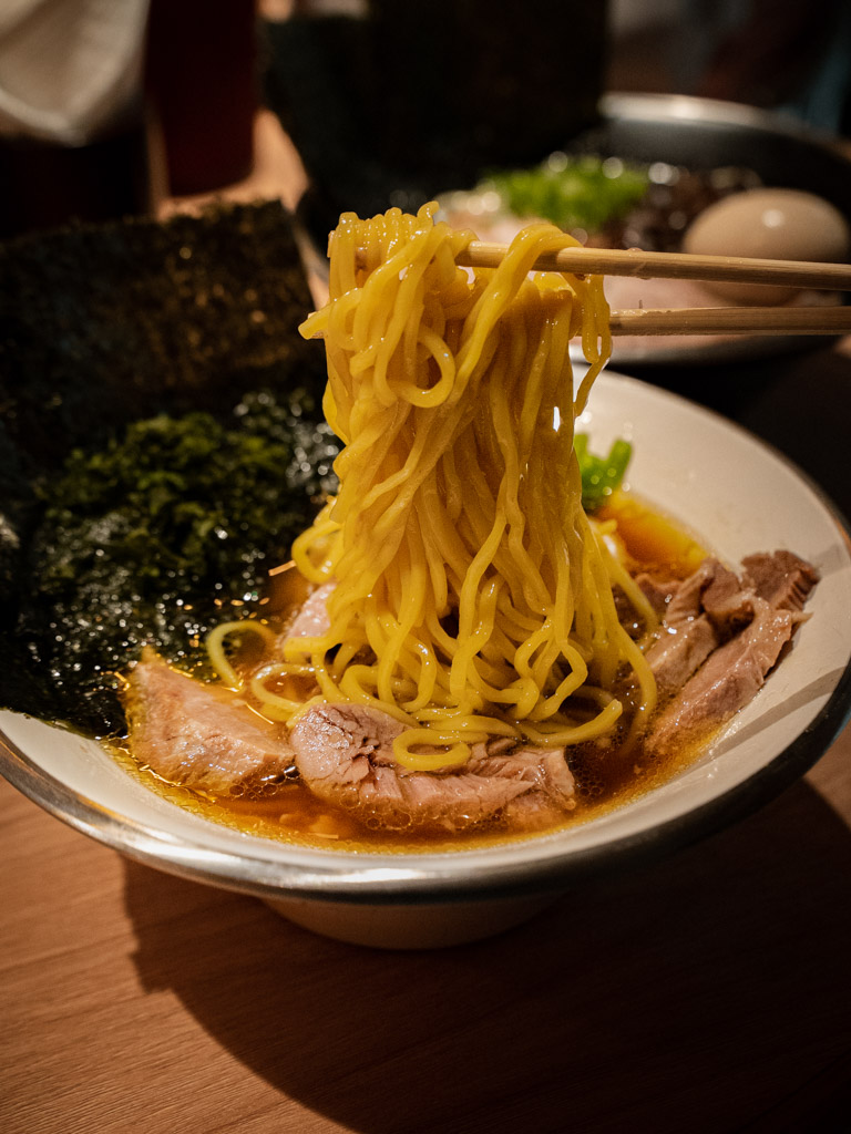 The buckwheat noodles complement the broth so well. Photo: Evan Mua/HungryGoWhere ramen soshiji