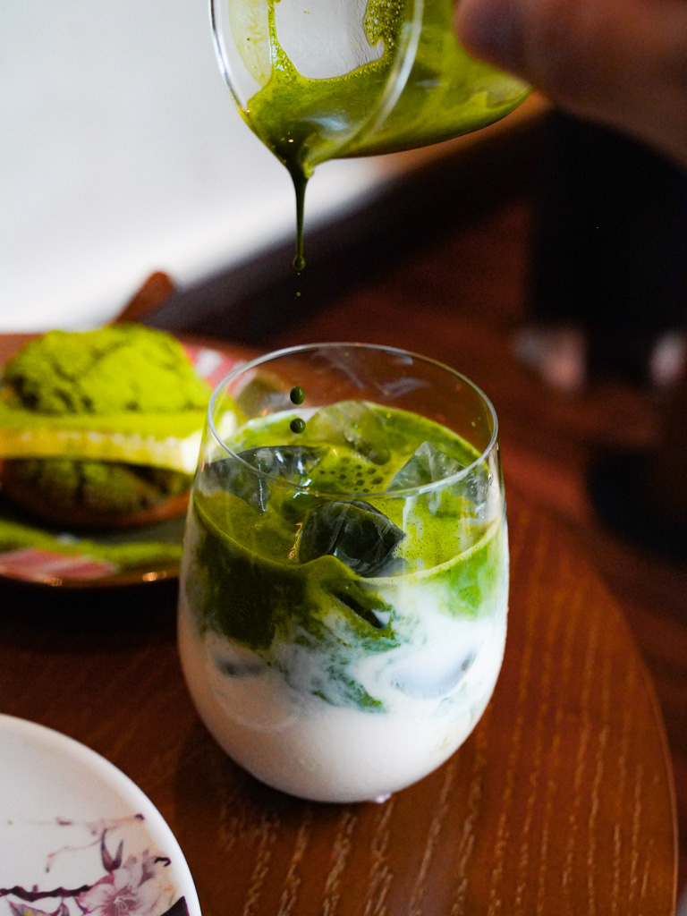 Matcha oat latte is not bad, but the price is on the steeper side. Photo: Evan Mua/HungryGoWhere tsujiri premium tanjong pagar