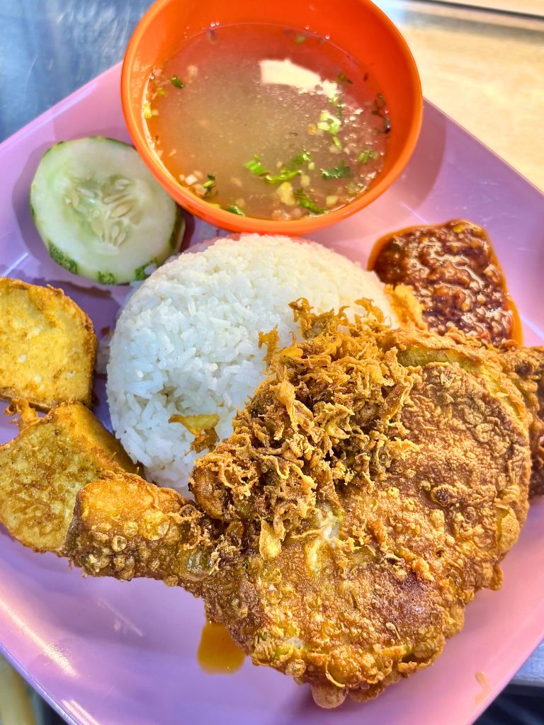Ayam penyet. Photo: Shu Yun Wong/HungryGoWhere Alexandra Village Food Centre