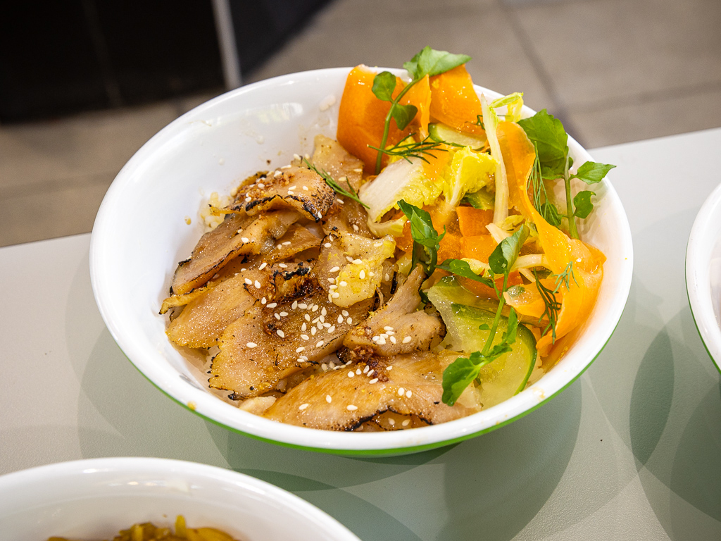 Rice bowl with Iberico pork jowl. Photo: Ravin Thiruchelvam/HungryGoWhere Braissers Rice Bowl Tanjong Pagar