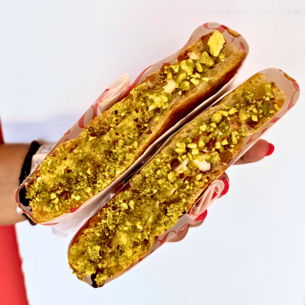 Nutella and pistachio cream? Yes, please! Photo: Mamma Mia Focaccia Mamma Mia Focaccia Amoy