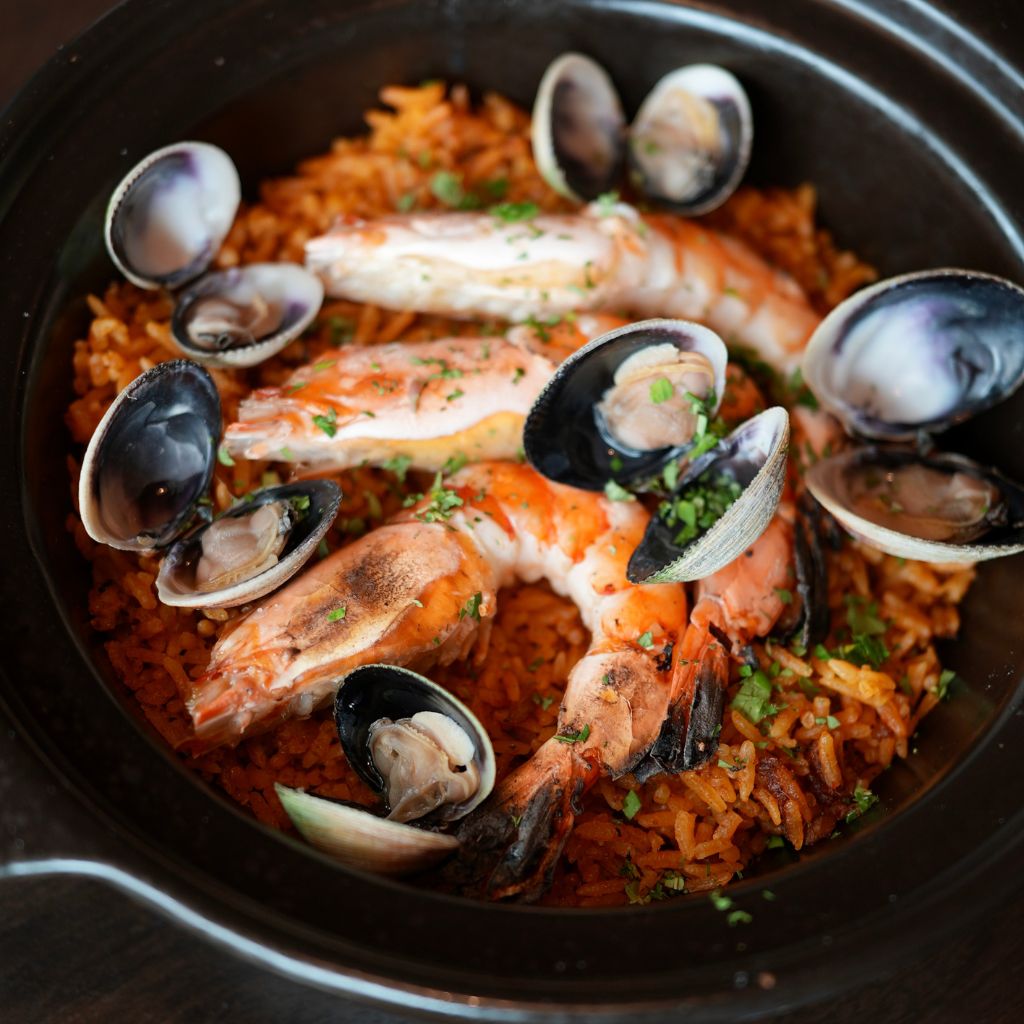 It’s giving the Spanish seafood paella, but with an Asian twist. Photo: Shannon Yap/HungryGoWhere South & East