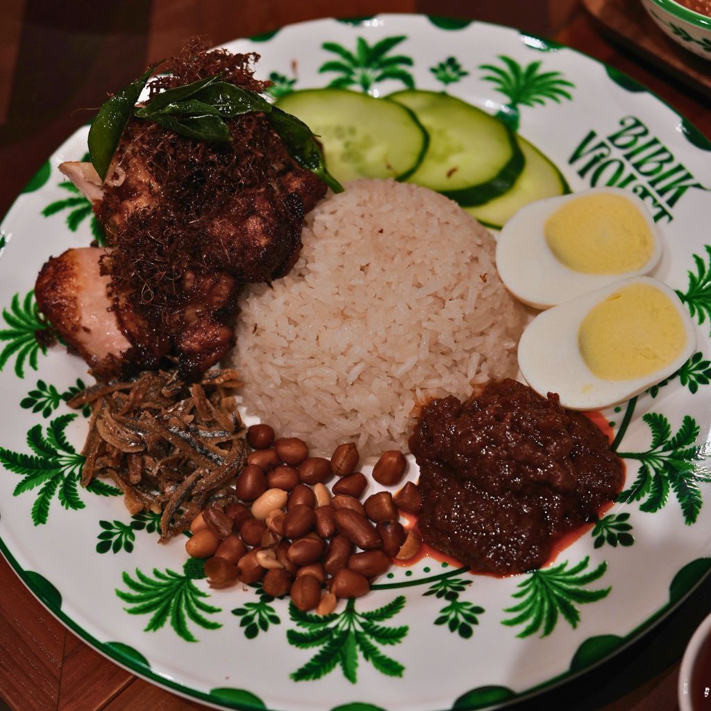 Nasi lemak with ayam berempah. Photo: Shannon Yap/HungryGoWhere new openings