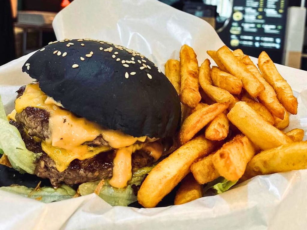 Ashes (double) cheese burger with fries. Photo: Ashes Burnnit/Instagram Alexandra Village Food Centre