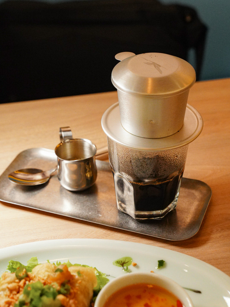 The drip coffee is great! Photo: Evan Mua/HungryGoWhere pho vietz singapore