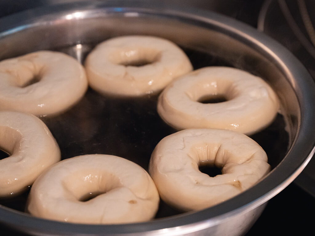 Bagels are first boiled before they are baked. Photo: Abdul Rahim Anwar/HungryGoWhere The Bagel Bunch