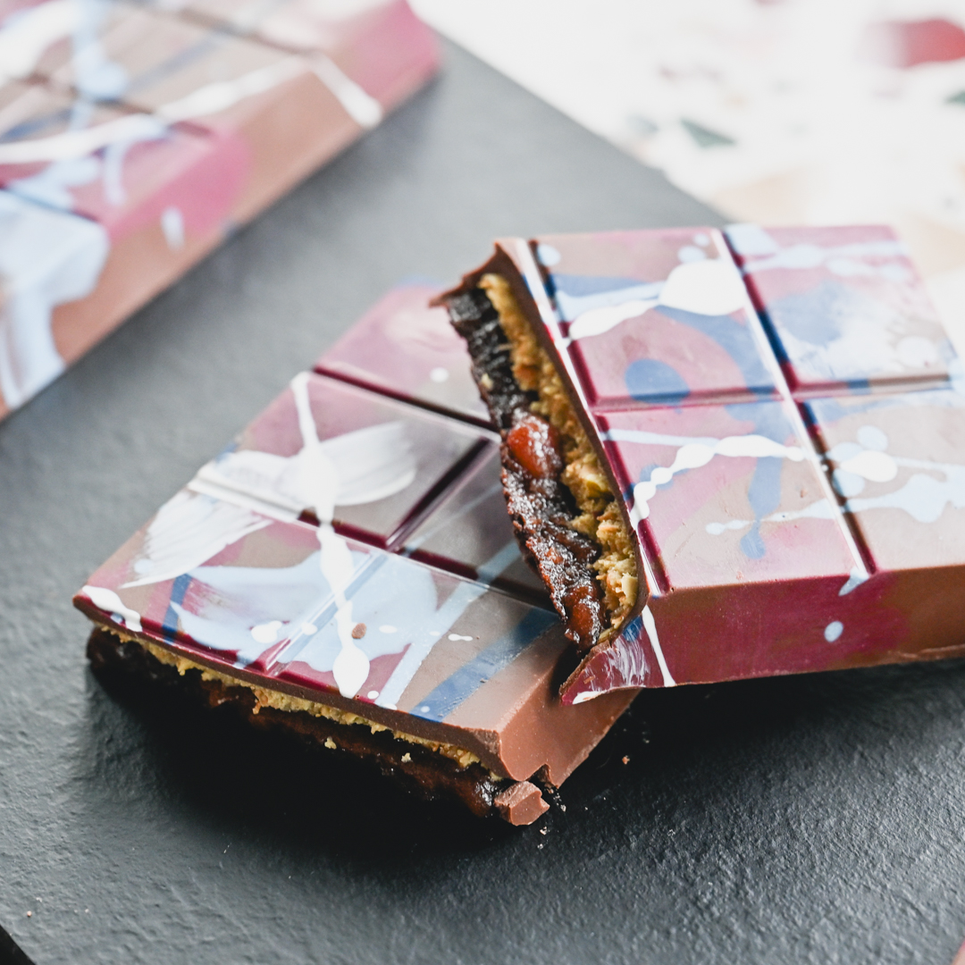 Fans of the viral bar will recognise some familiar notes, with a noteworthy crunch. Photo: Abdul Rahim Anwar/HungryGoWhere singapore dubai chocolate