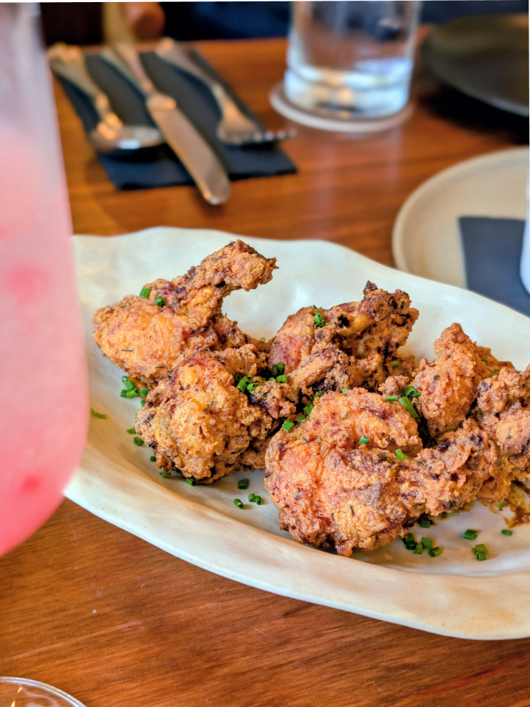 Buttermilk fried chicken lollipops. Photo: Zawani Abdul Ghani/HungryGoWhere Moxie weekend brunch menu