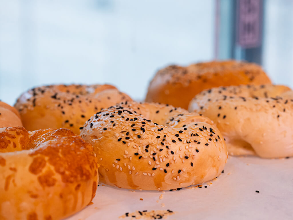 Dense, fragrant sesame bagels on display. Photo: Abdul Rahim Anwar/HungryGoWhere The Bagel Bunch
