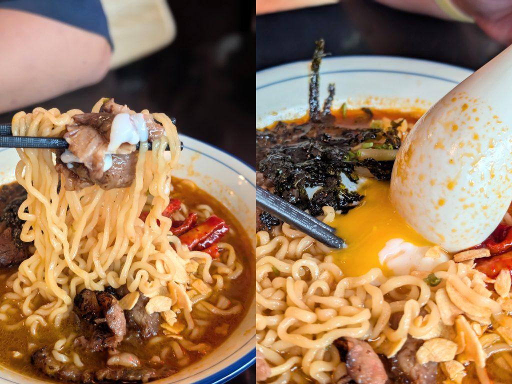 Spicy wagyu galbi ramyun. Photos: Zawani Abdul Ghani/HungryGoWhere bancheria restaurant singapore