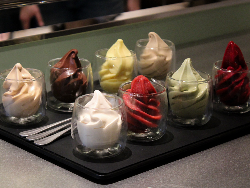 The soft-serve menu has a wide range. Photo: Angeline Ang/HungryGoWhere Moutarde and Sundae Royale