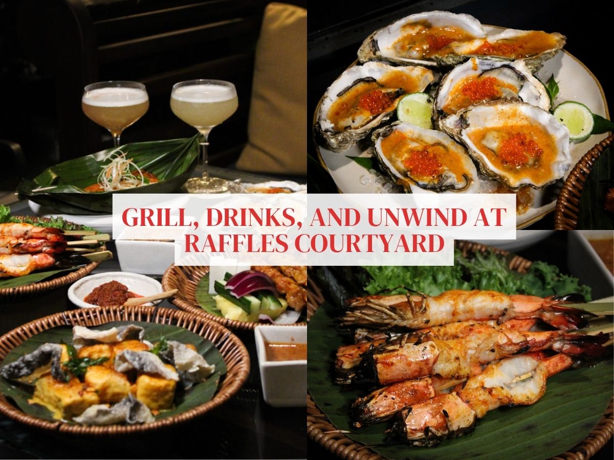 Raffles Courtyard’s new Tuesday grill night with Happy Hour is made for the midweek, after-work unwind