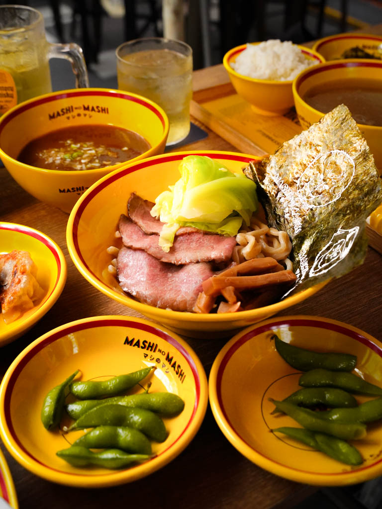 A solid bowl of tsukemen with a bonito wagyu dipping broth. Photo: Evan Mua/HungryGoWhere mashi no mashi singapore