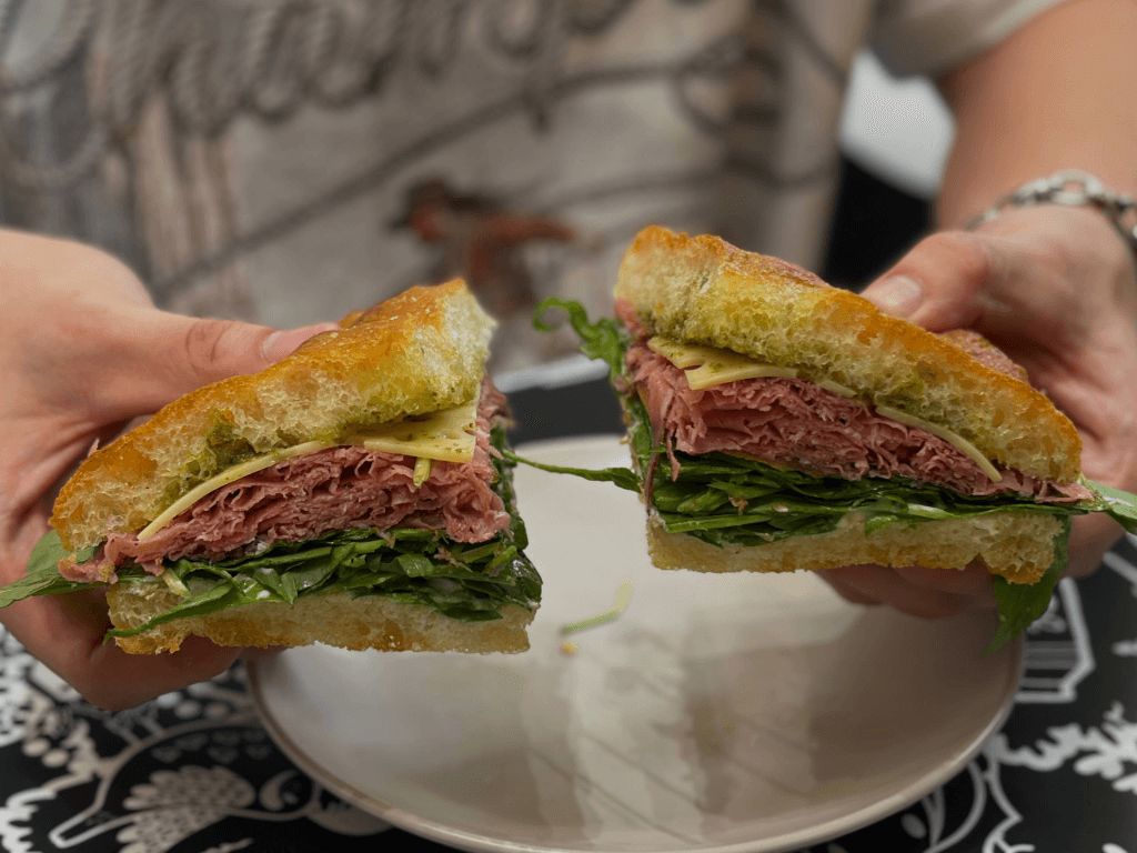 Beef pastrami. Photo: Shannon Ong/HungryGoWhere cat & the fiddle basque cheesecake