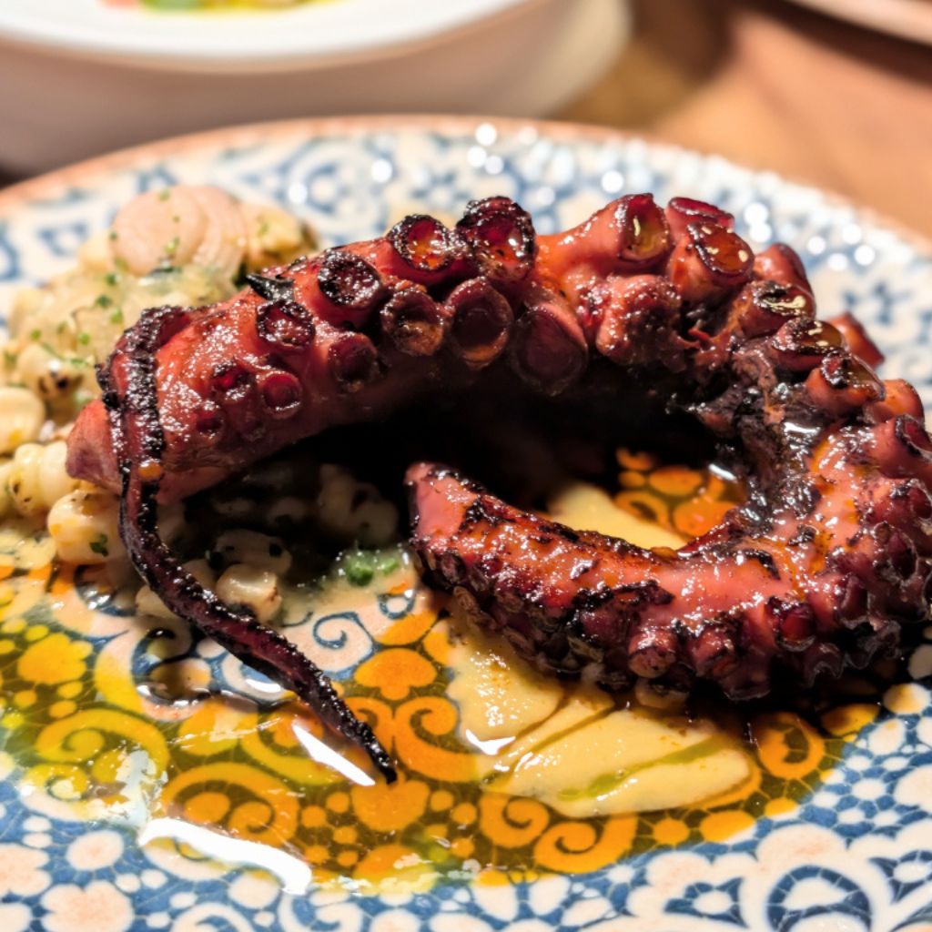 The octopus, nduja, burnt chive butter & miso corn. Photo: Zawani Abdul Ghani/HungryGoWhere new openings