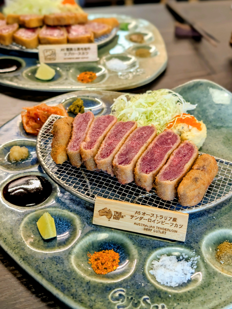 Australian tenderloin set. Photo: Zawani Abdul Ghani/HungryGoWhere Gyusei Gyukatsu Wagyu-Steakhouse