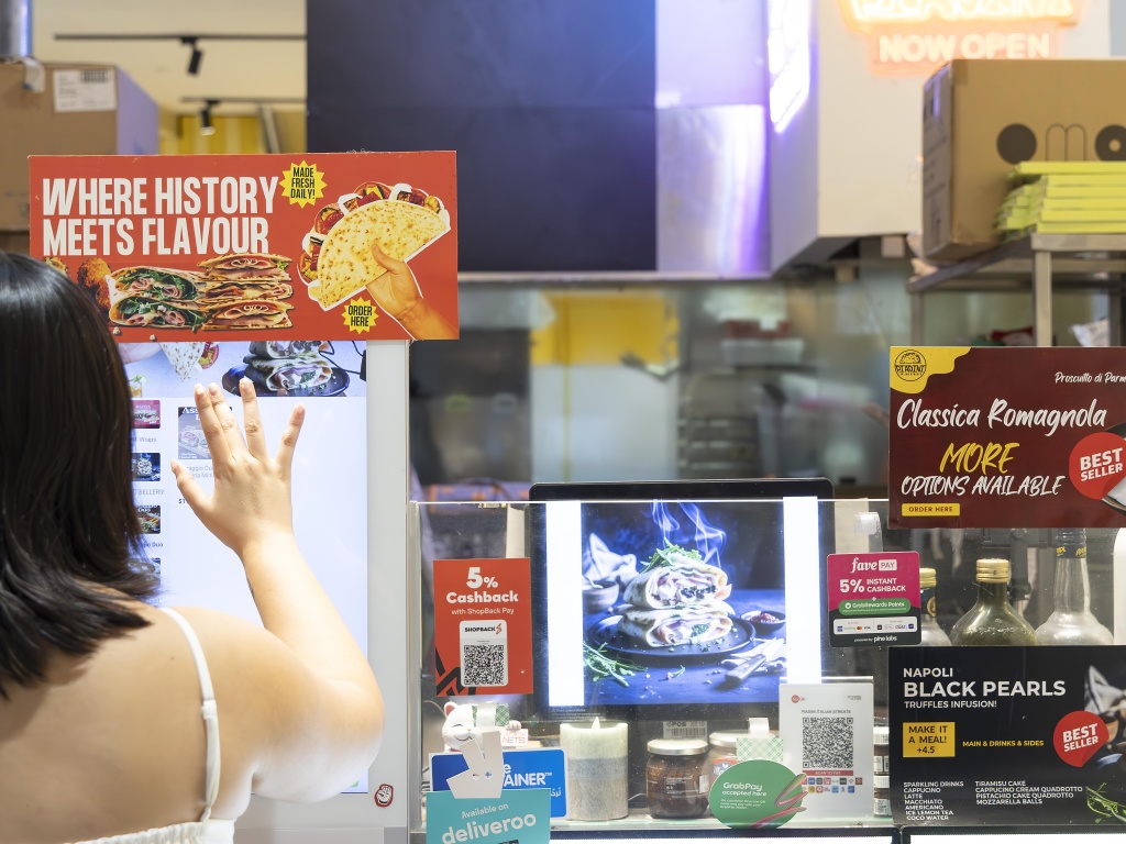 You can opt to order through a kiosk, or via its website, before you head down to pick it up. Photo: Koh Mui Fong/HungryGoWhere piadini italian streats somerset piadina singapore