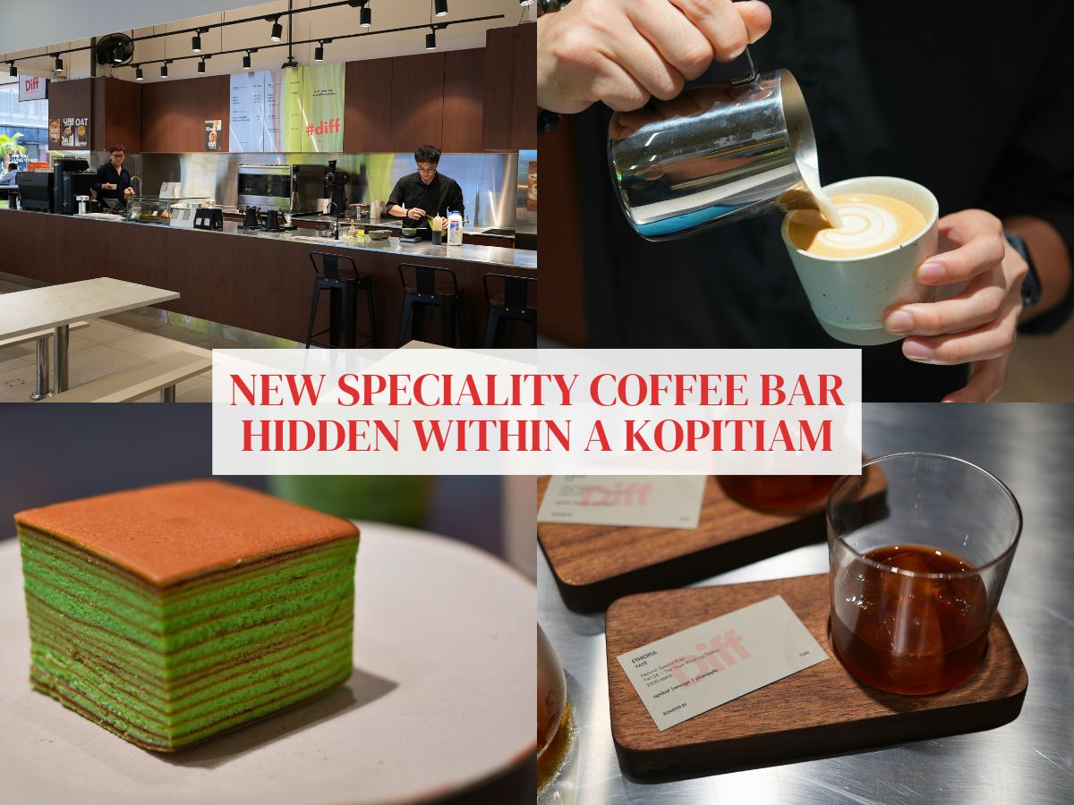 Diff: New sleek speciality coffee bar hidden in a kopitiam, with great pour-overs & pandan kueh lapis
