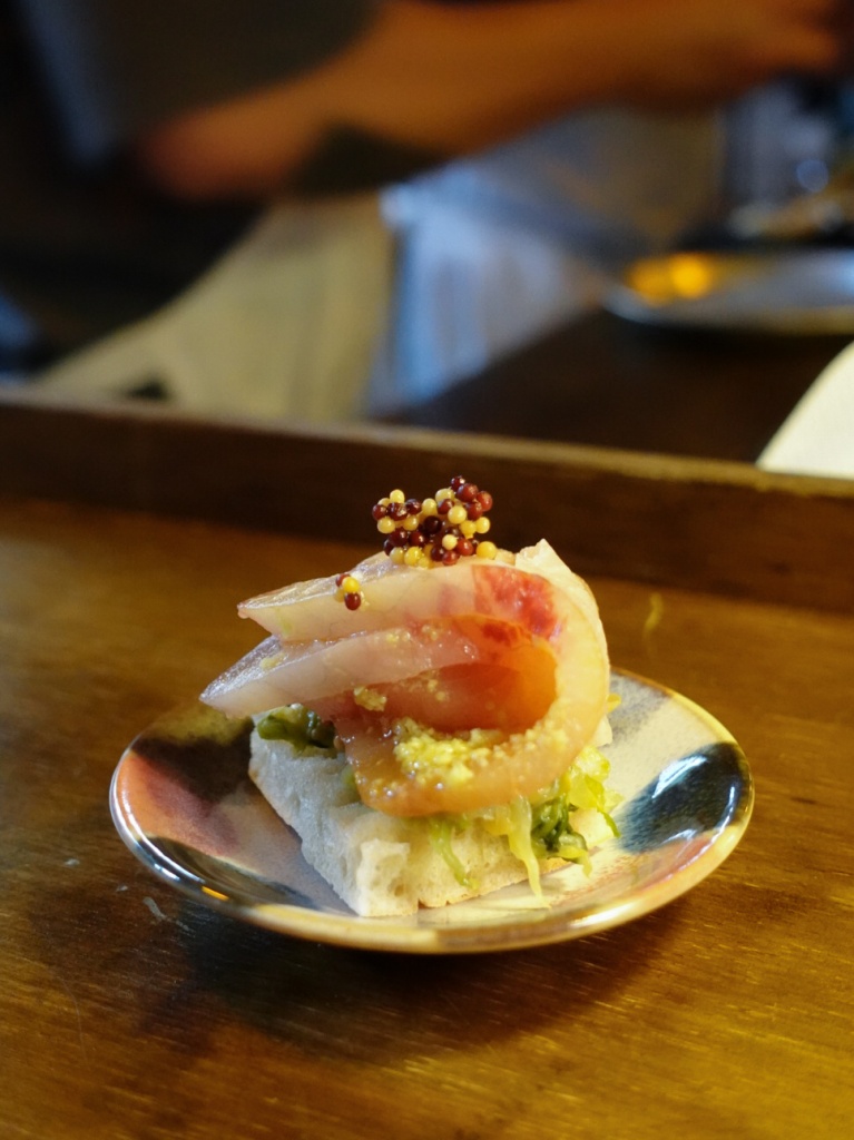 Kanpachi & salted lettuce. Photo: Sarah Chua/HungryGoWhere Jellyfish Sushi